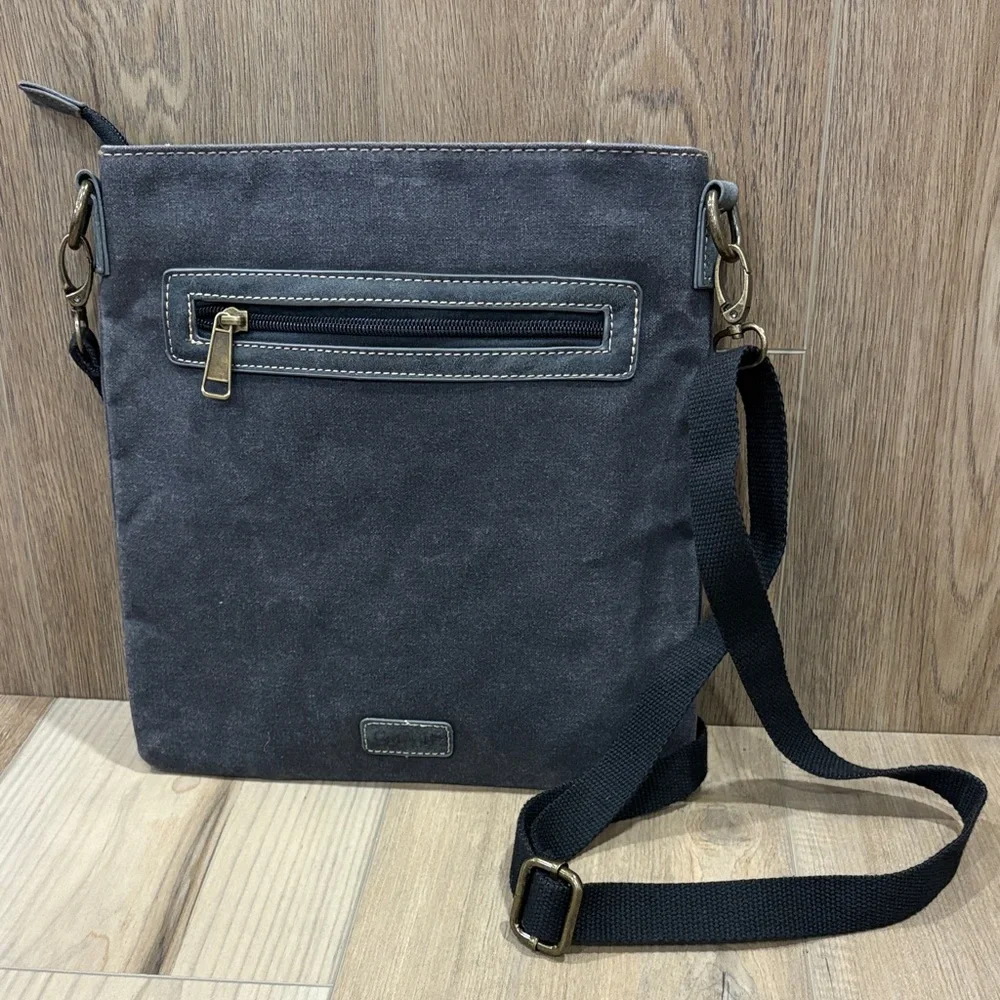 Cargoit Waxed Coated Utility Canvas Crossbody Bag